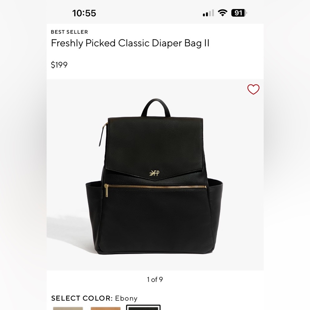 Freshly Picked classic diaper bag